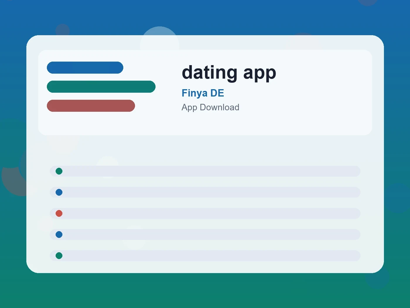 Finya DE dating app guide visual