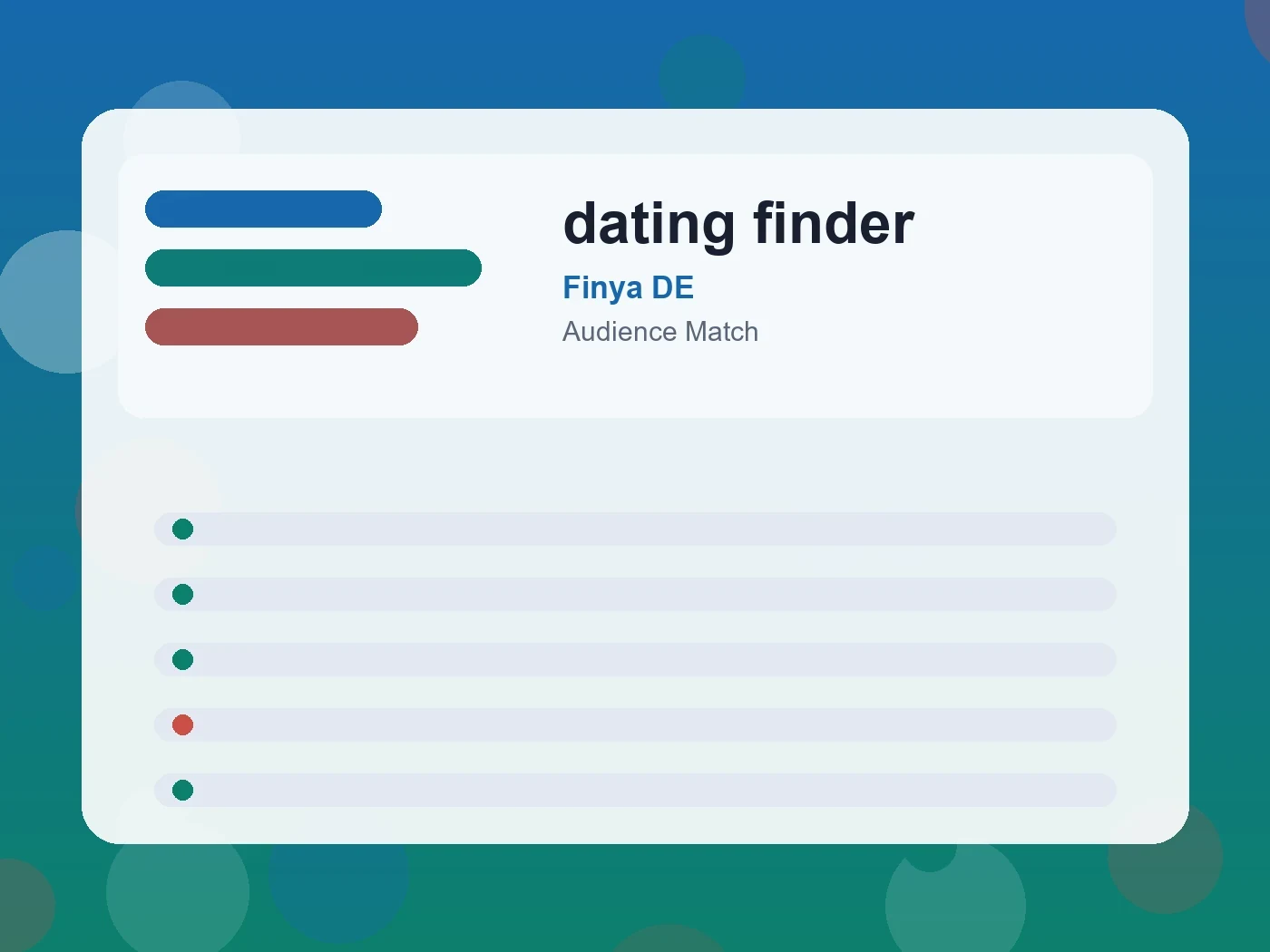 Finya DE dating finder guide visual