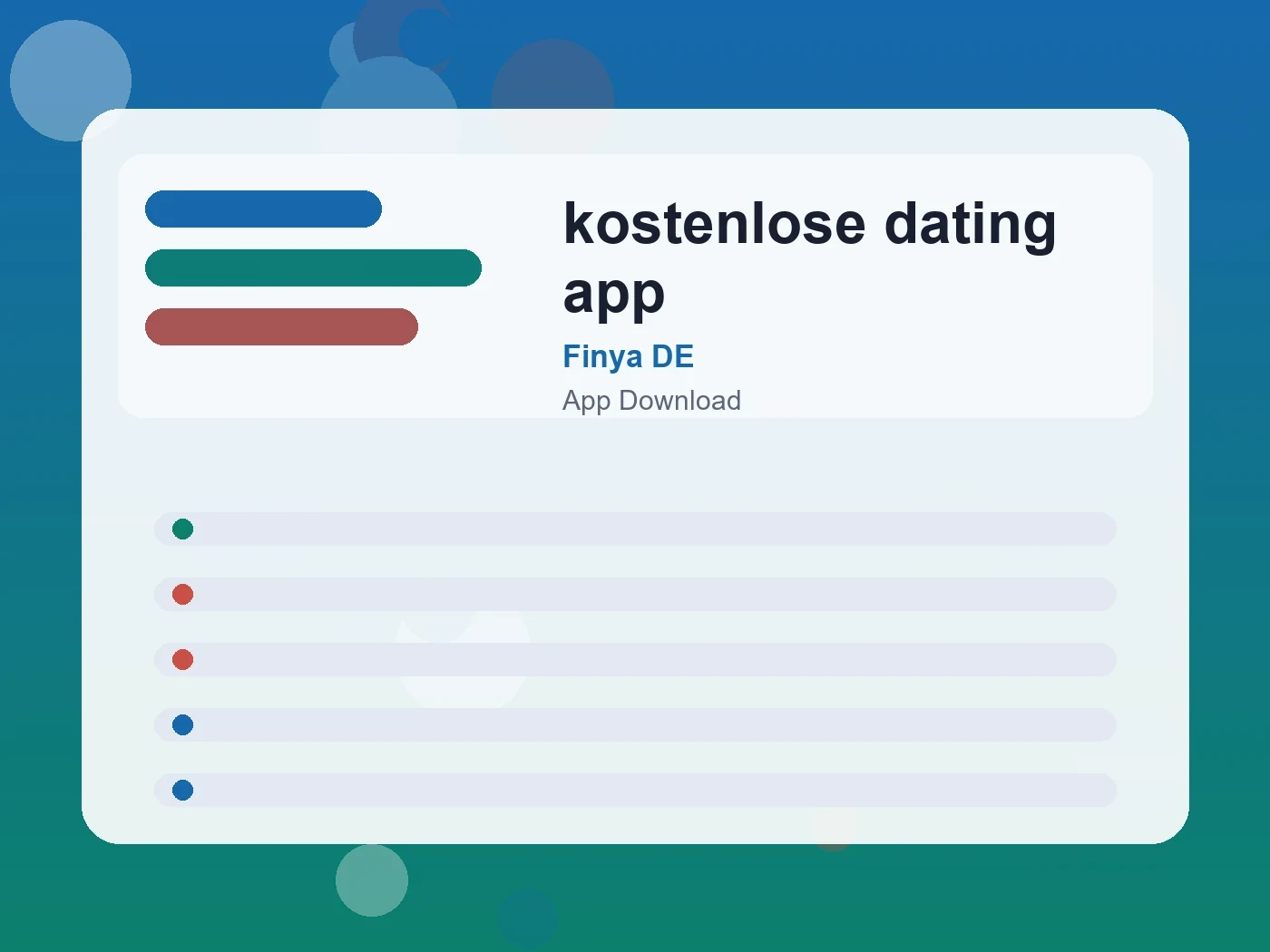 Finya DE kostenlose dating app guide visual