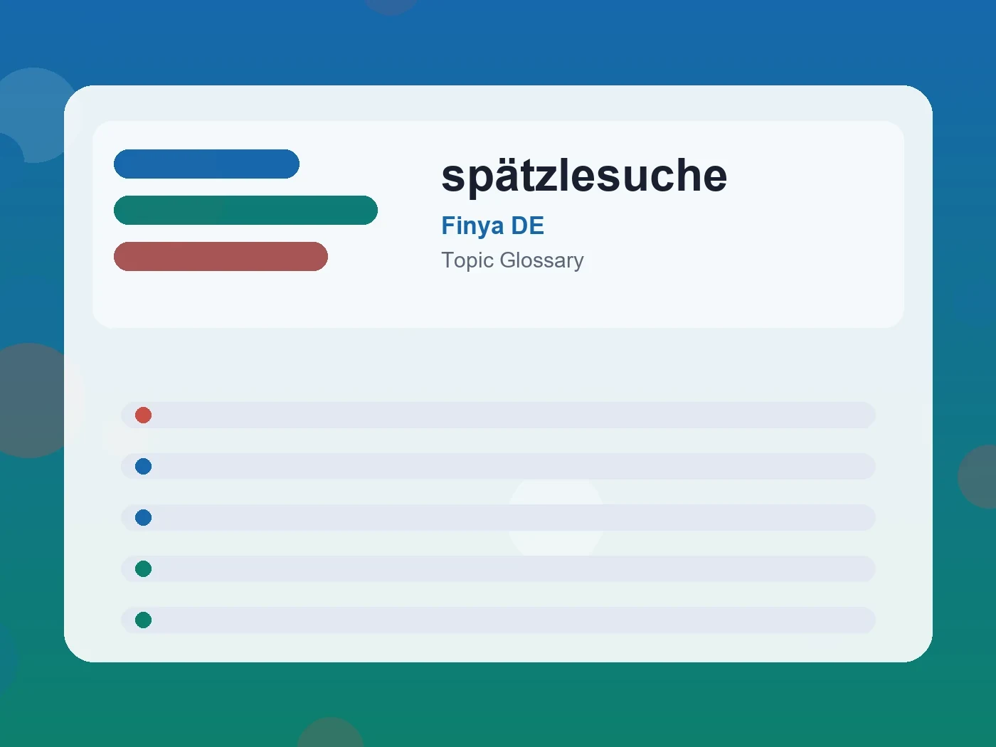 Finya DE spätzlesuche guide visual