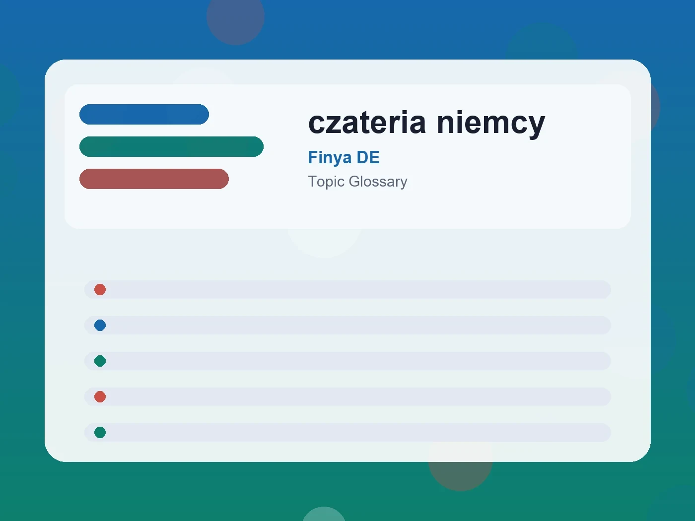 Finya DE czateria niemcy guide visual