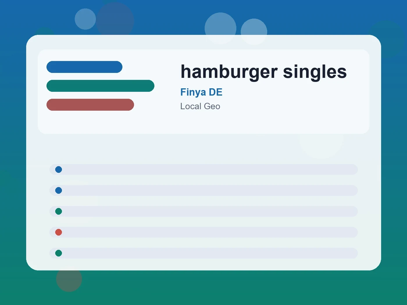 Finya DE hamburger singles guide visual