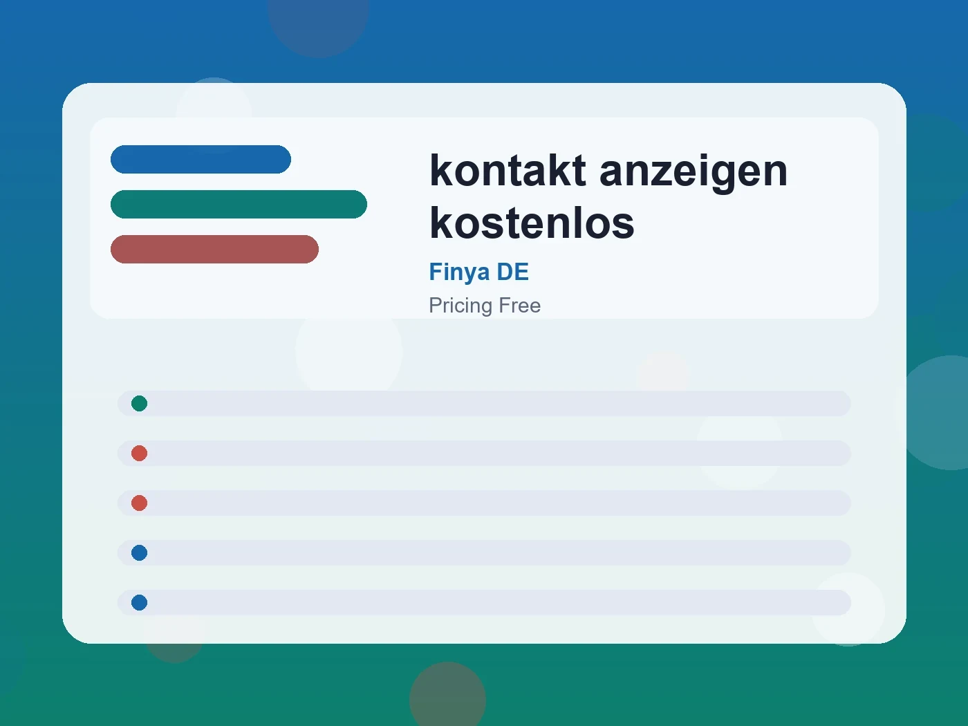Finya DE kontakt anzeigen kostenlos guide visual
