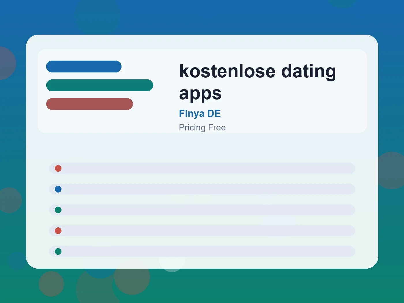 Finya DE kostenlose dating apps guide visual