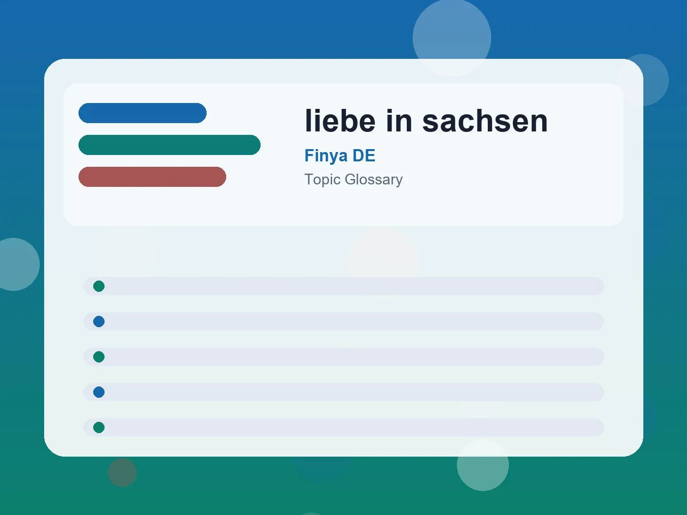 Finya DE liebe in sachsen guide visual