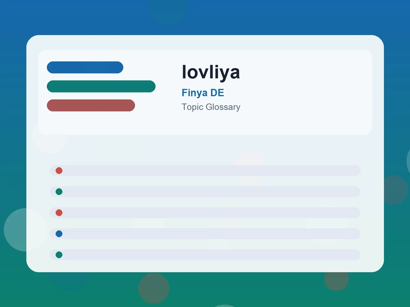 Finya DE lovliya guide visual