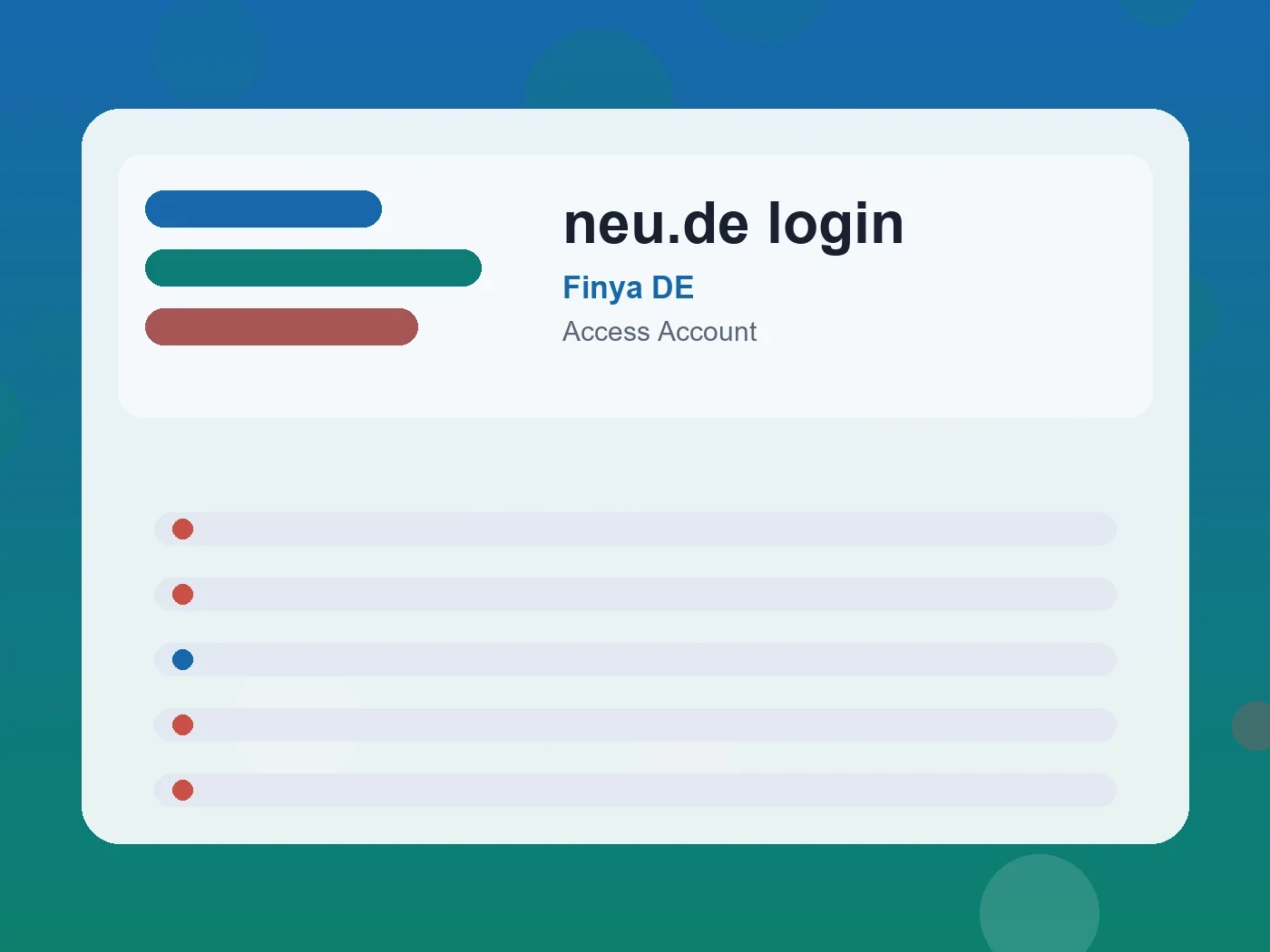 Finya DE neu.de login guide visual