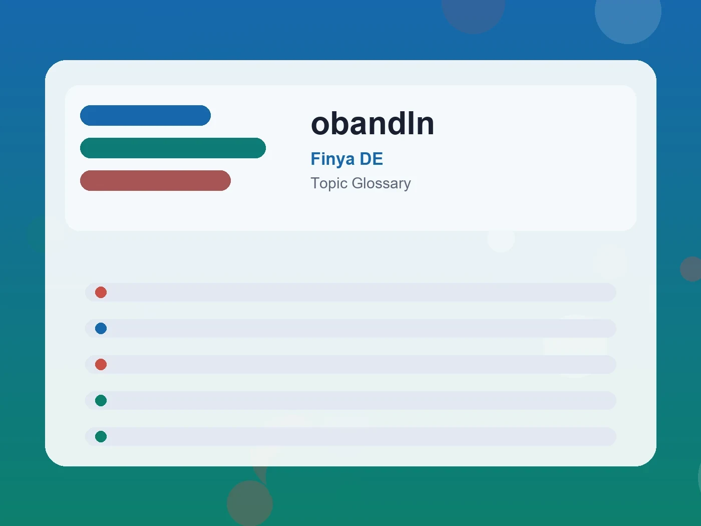 Finya DE obandln guide visual