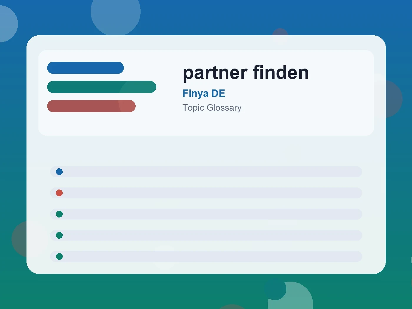 Finya DE partner finden guide visual