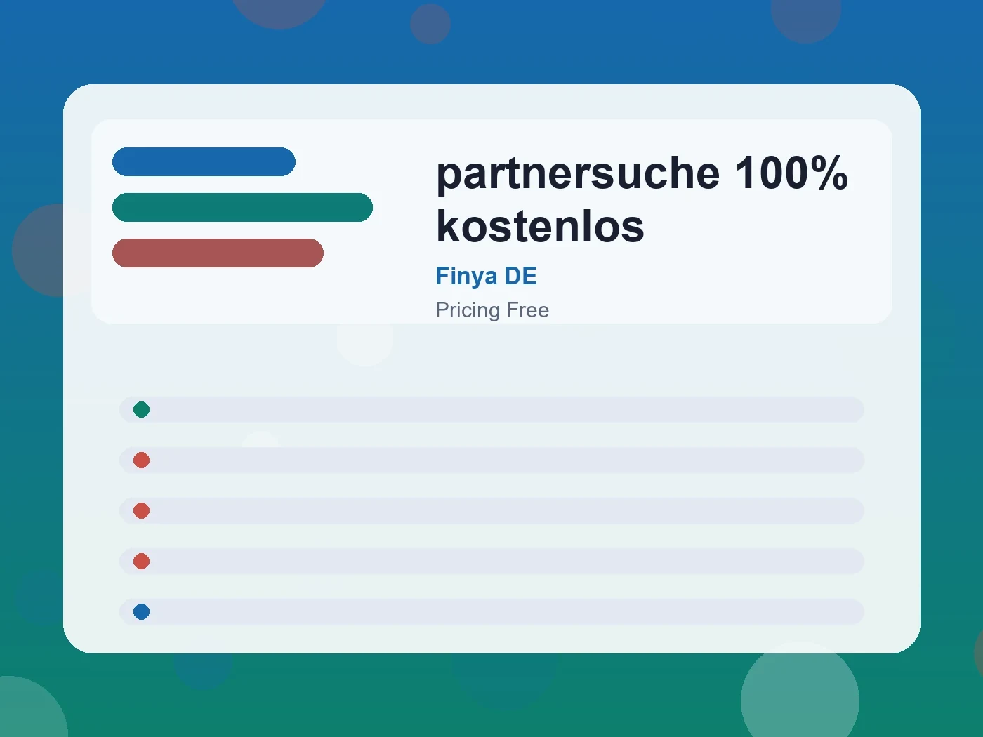 Finya DE partnersuche 100% kostenlos guide visual