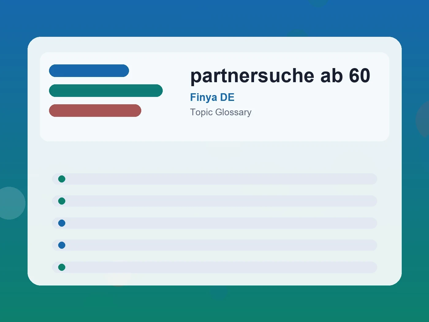 Finya DE partnersuche ab 60 guide visual