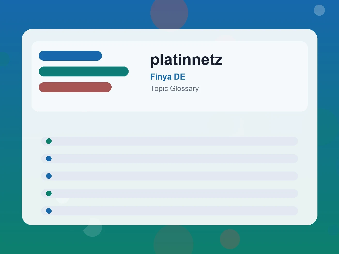 Finya DE platinnetz guide visual