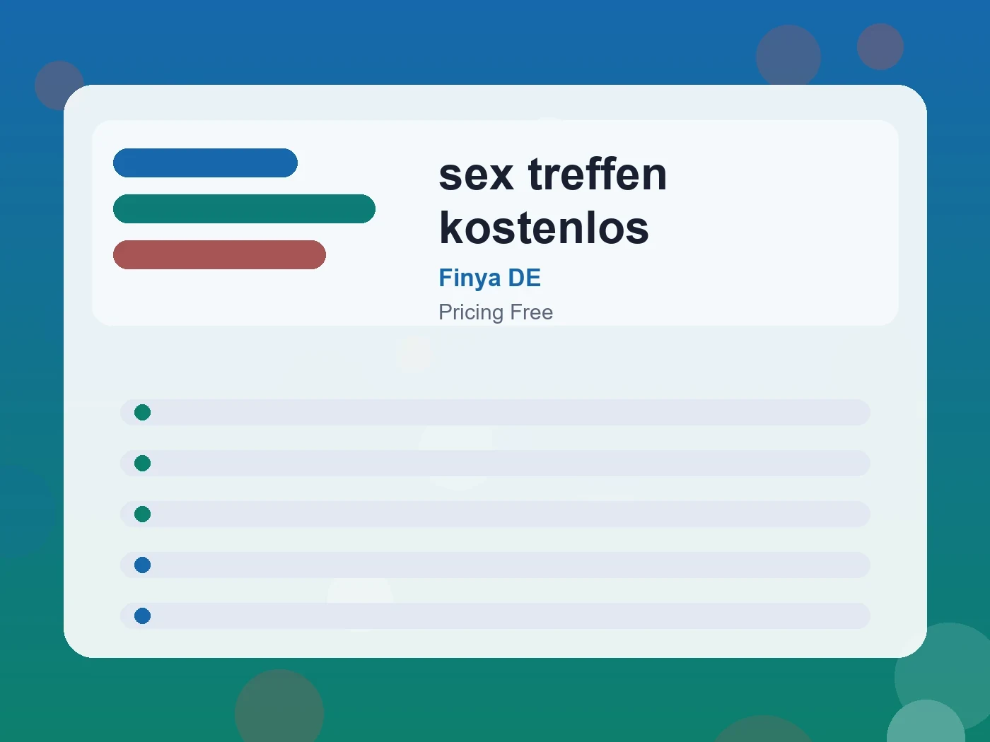 Finya DE sex treffen kostenlos guide visual