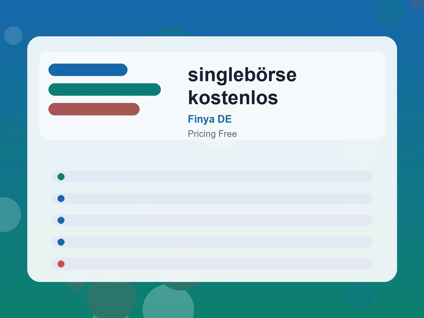Finya DE singlebörse kostenlos guide visual