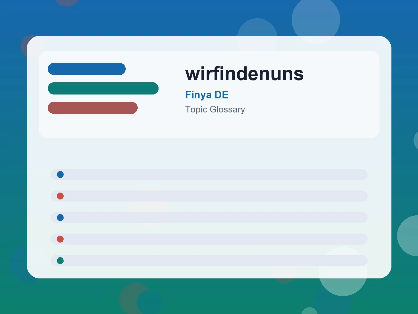 Finya DE wirfindenuns guide visual