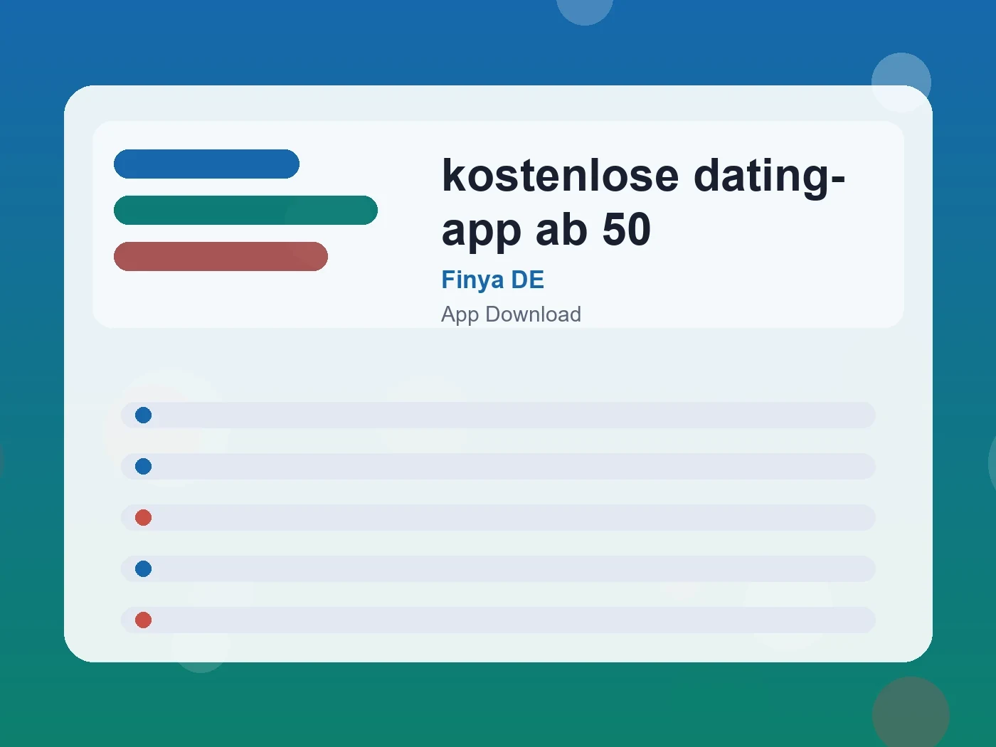 Finya DE kostenlose dating-app ab 50 guide visual